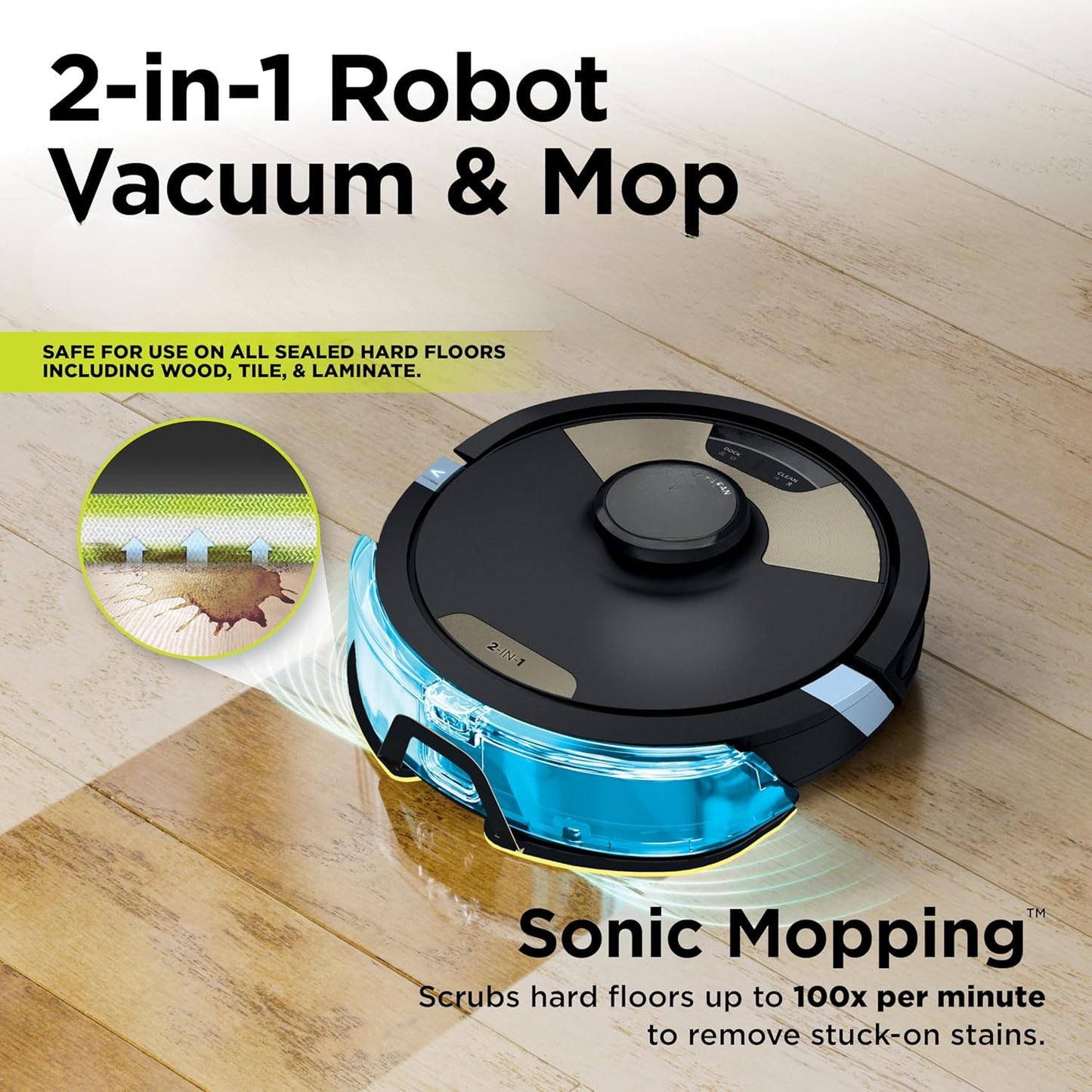 Zerin 2-in-1 Robot Vacuum & Mop