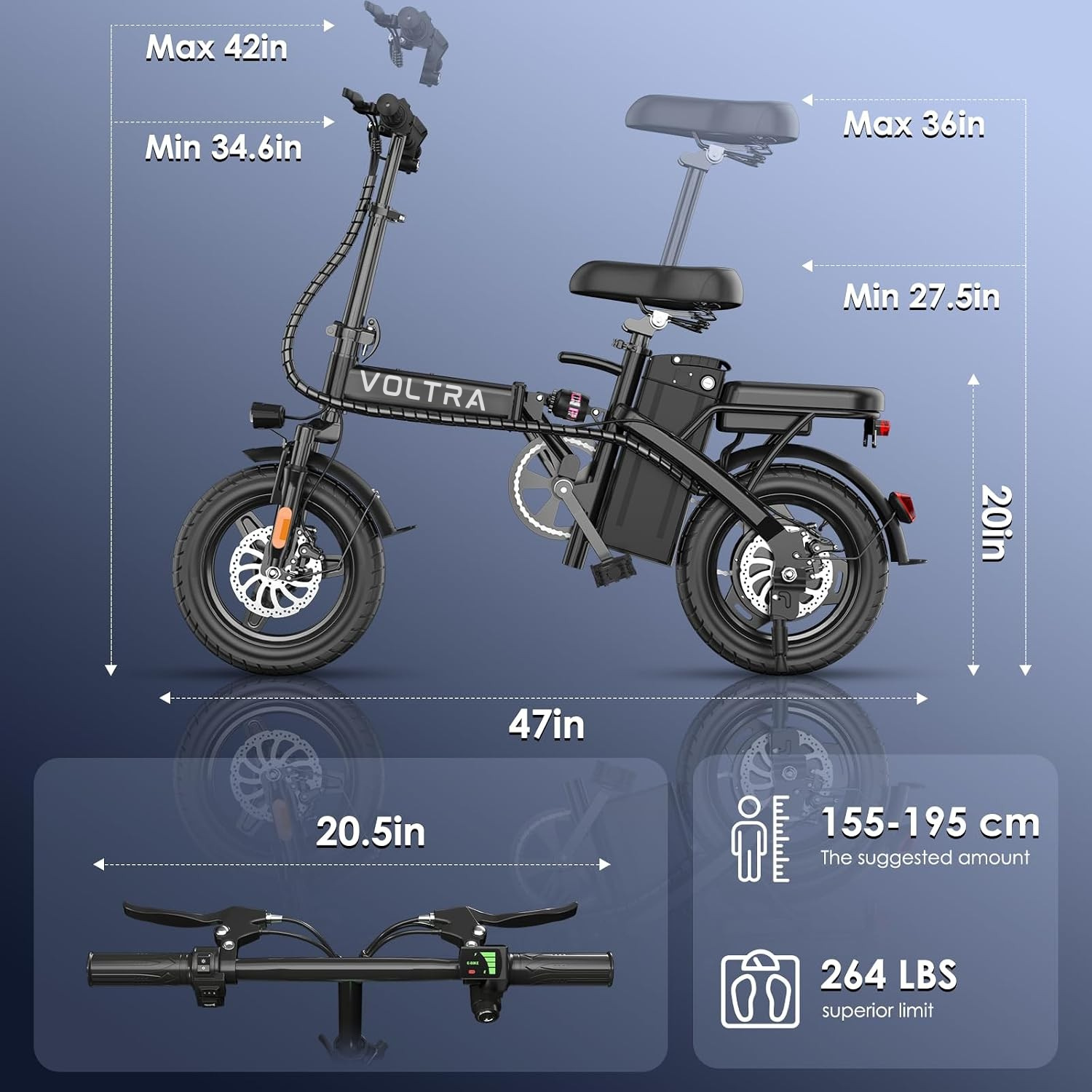 Voltra 14" Folding Electric Bike
